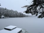 A snowy evening on the lake